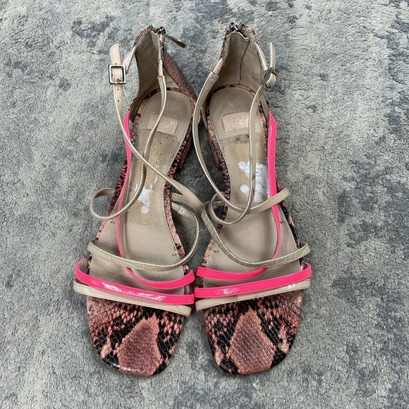 LOUISE ET CIE Snakeskin Eleri Sandals Strappy Flats Boho Sz 9.5 - Picture 4 of 12